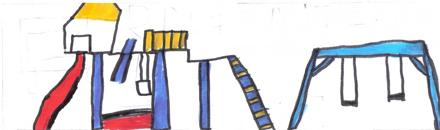 Zeichnung Kinder - Spielplatz