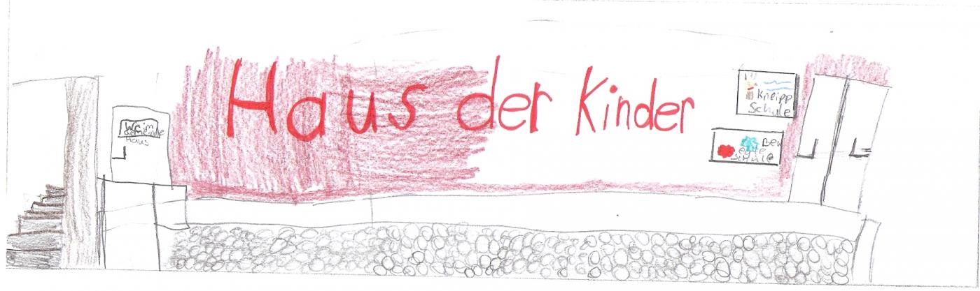 Zeichnung Kinder - Schulhaus