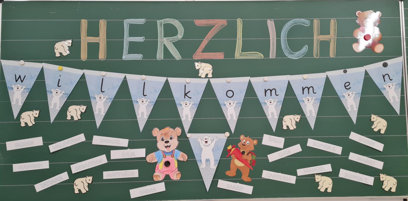 Tafelbild erste Klasse