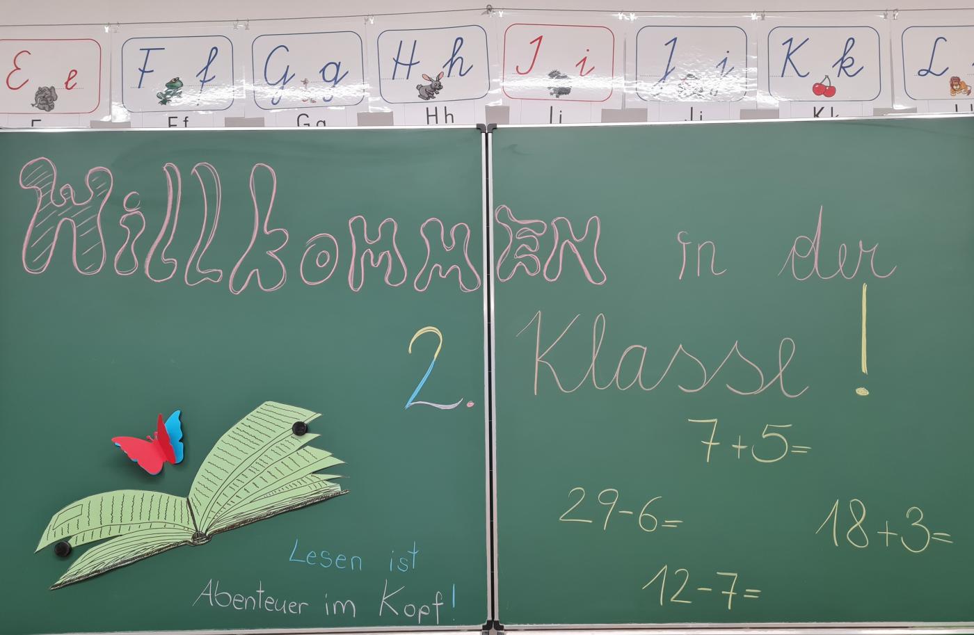 Tafelbild zweite Klasse